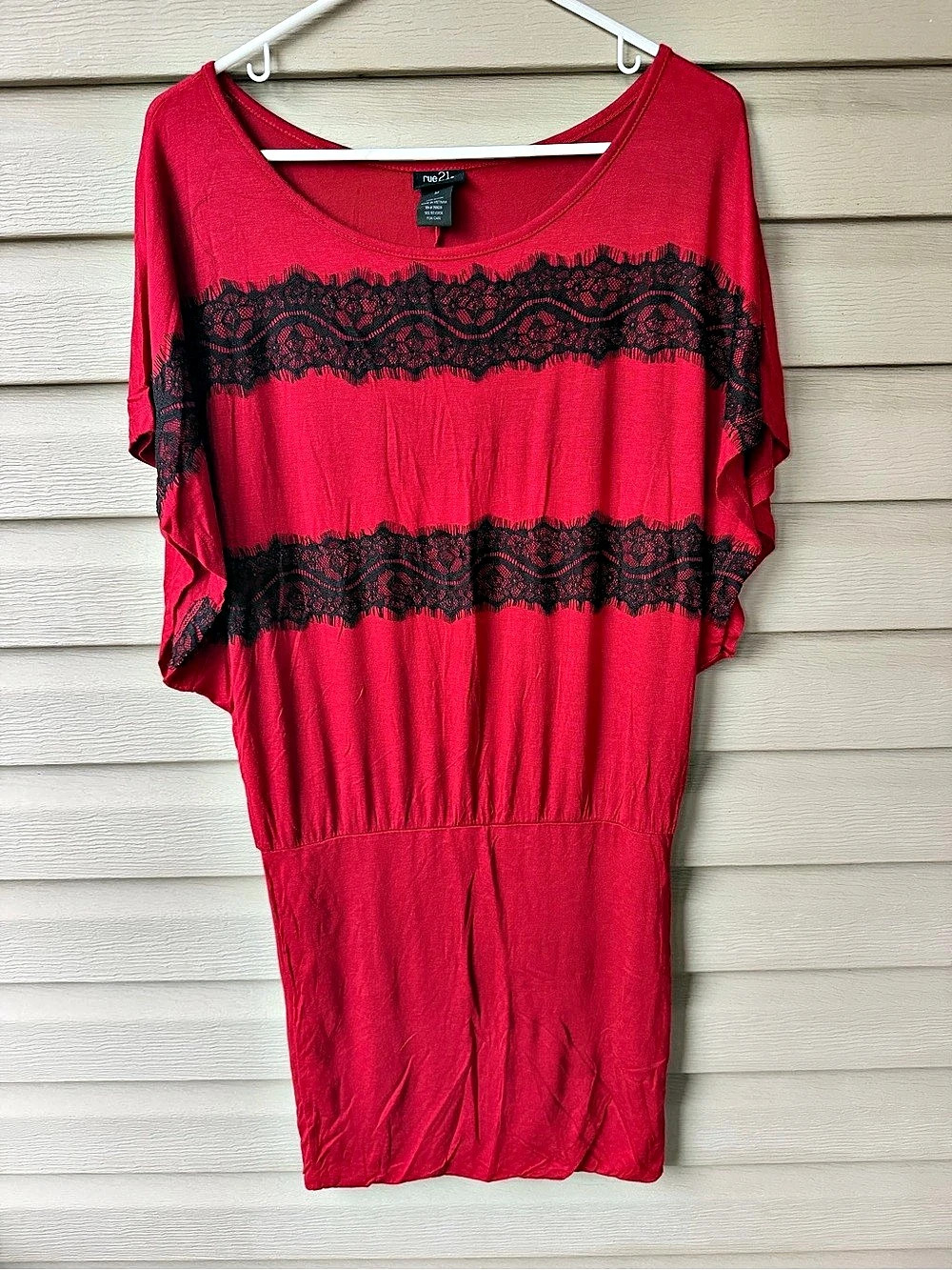 rue21 Lace top or dress in red & black